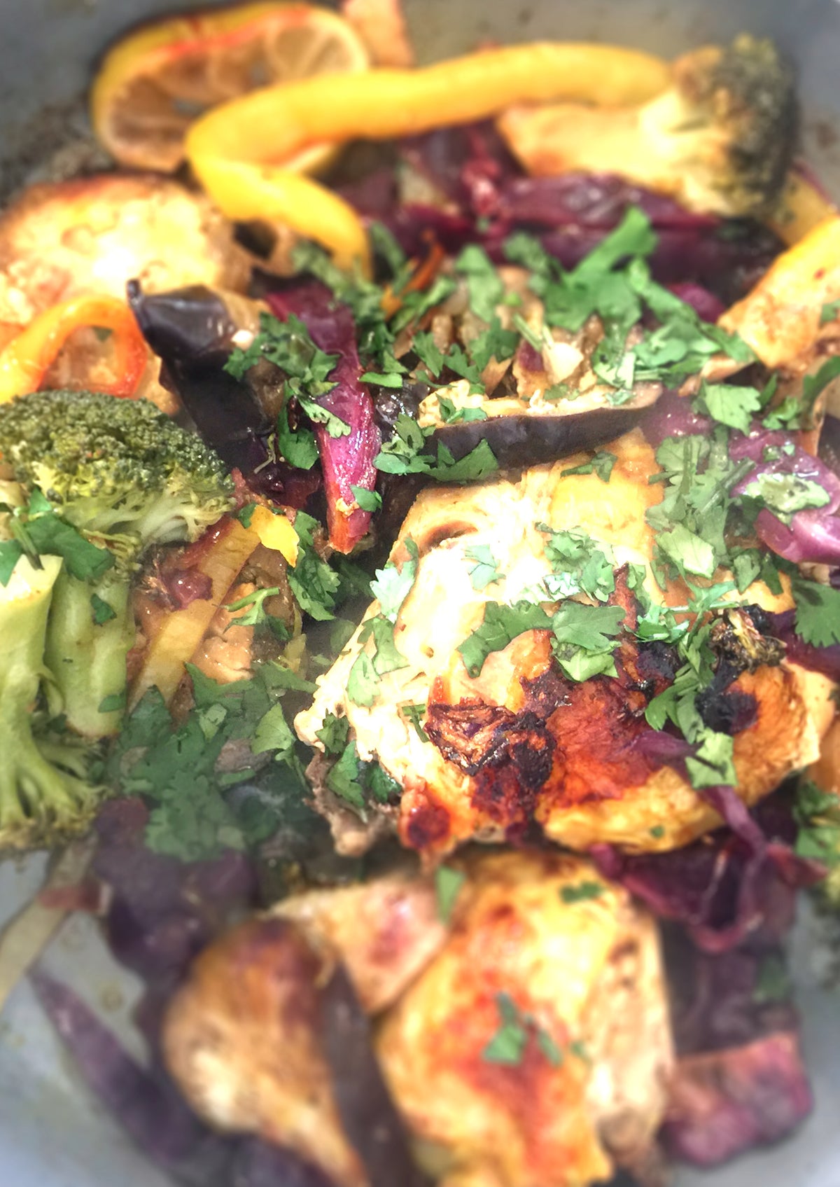 Poulet aux légumes et gingembre, citronnelle
