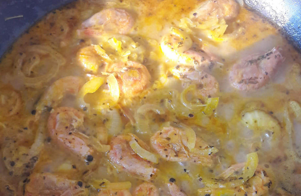 Poêlée de crevettes crème de coco