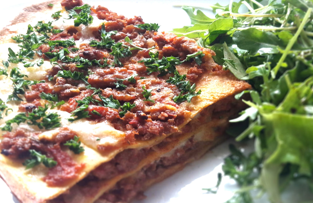 Véritables lasagnes à la bolognaise low carb