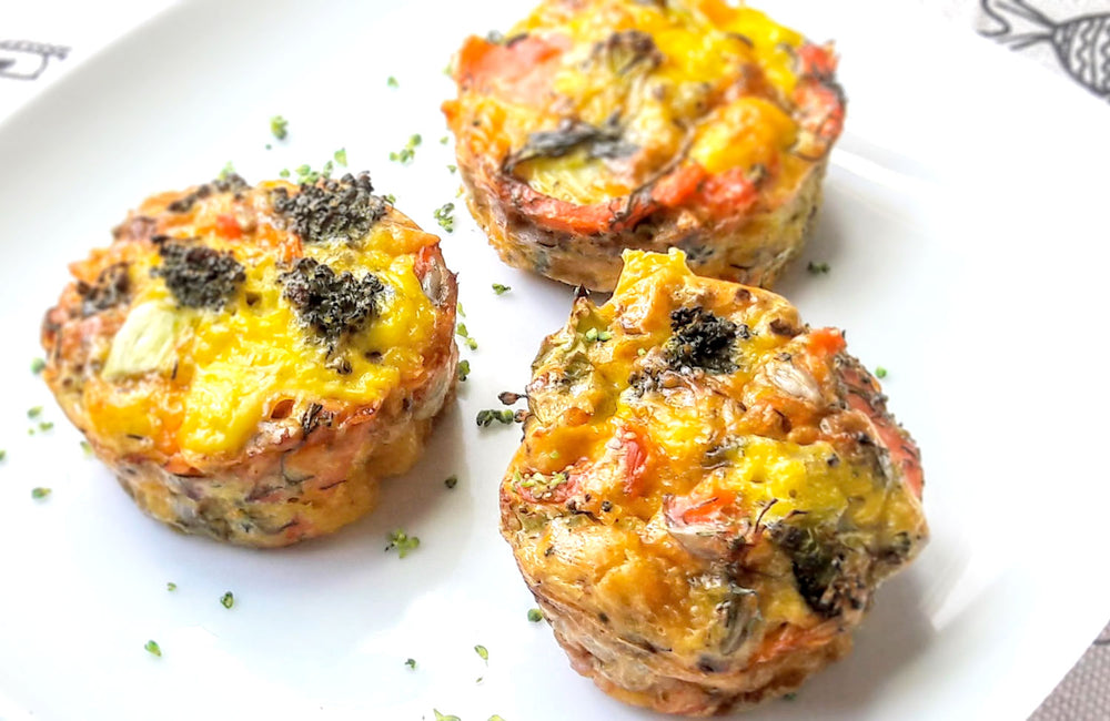 Mini quiches sans pâte saumon brocoli